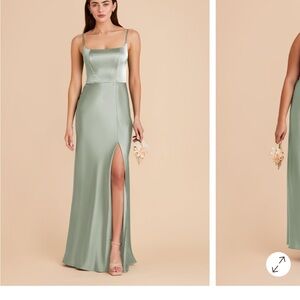 Birdy Grey Sage Satin Maxi Dress